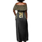 Custom Egypt Pharaohs Off Shoulder Maxi Dress African Football Champions 2025