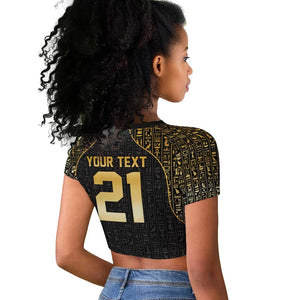 Custom Egypt Pharaohs Raglan Cropped T shirt African Football Champions 2025