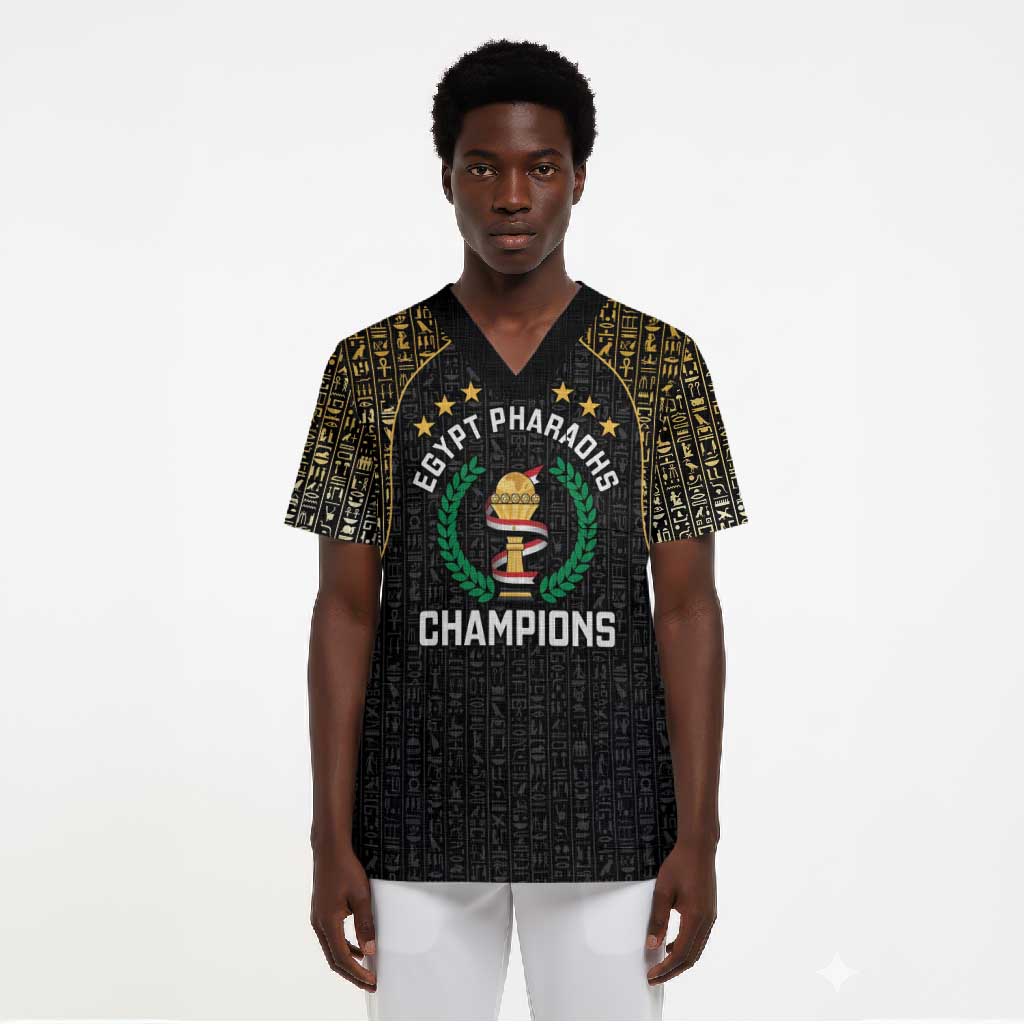 Custom Egypt Pharaohs Scrub Top African Football Champions 2025