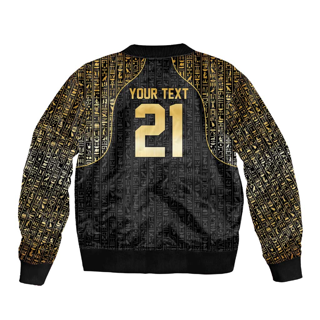 Custom Egypt Pharaohs Sleeve Zip Bomber Jacket African Football Champions 2025