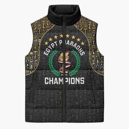 Custom Egypt Pharaohs Sleeveless Puffer Jacket African Football Champions 2025