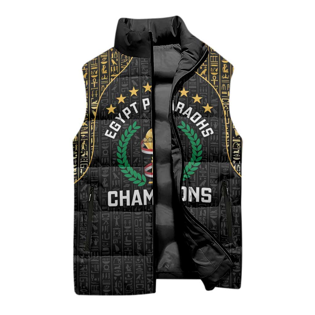 Custom Egypt Pharaohs Sleeveless Puffer Jacket African Football Champions 2025