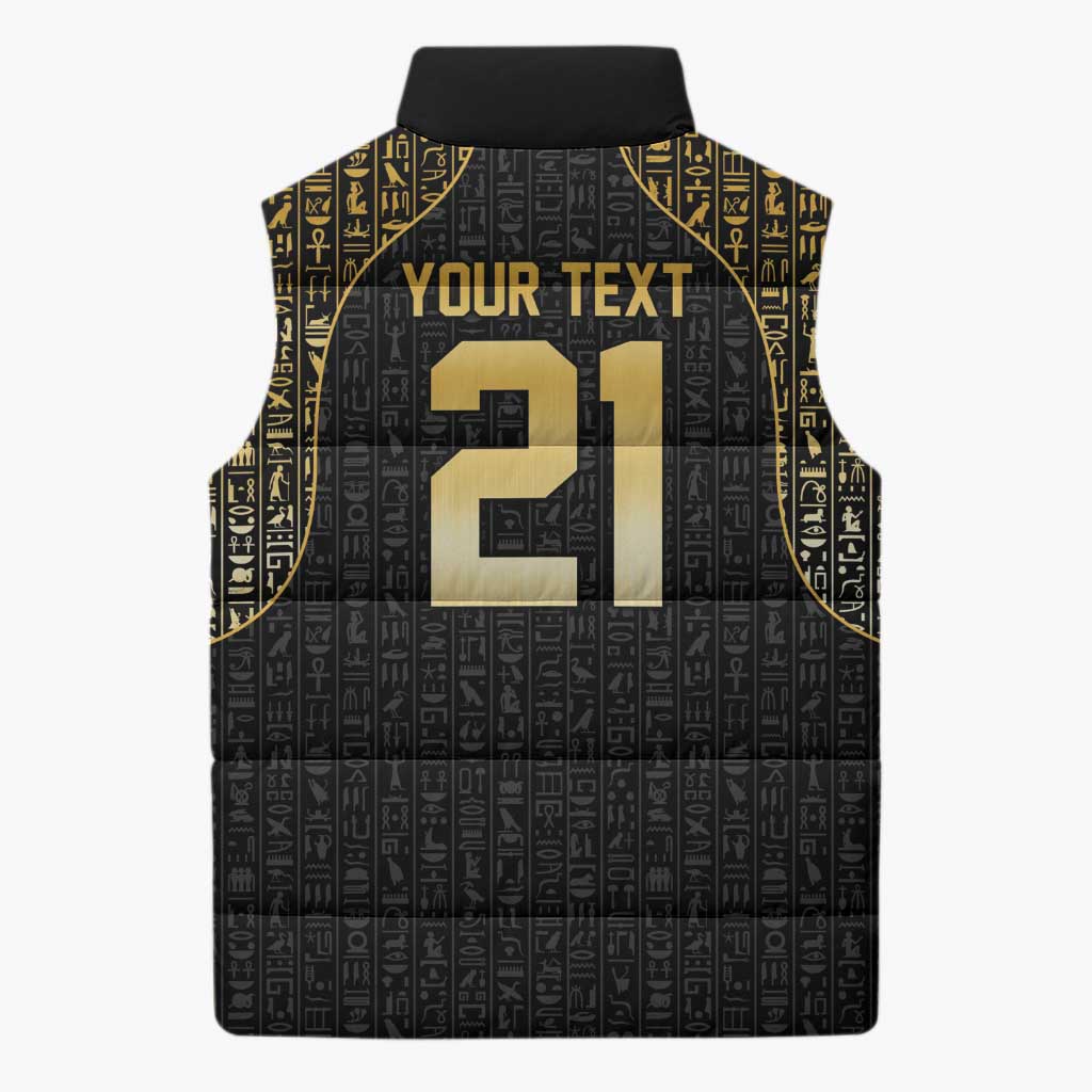 Custom Egypt Pharaohs Sleeveless Puffer Jacket African Football Champions 2025