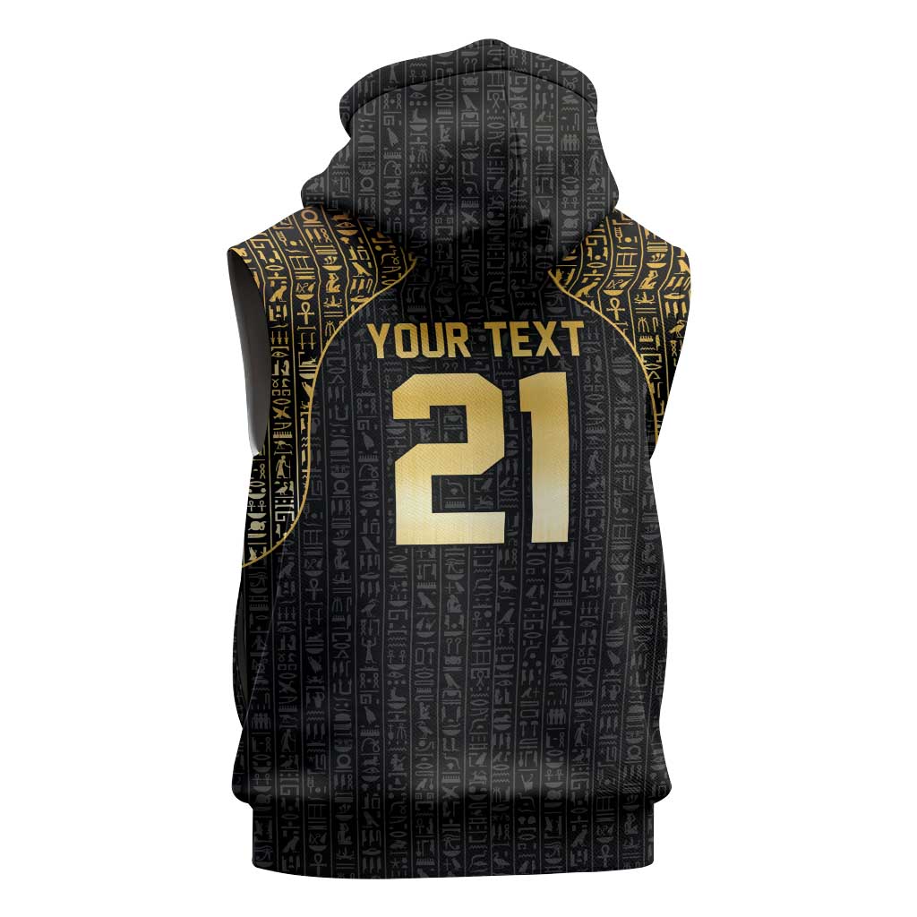 Custom Egypt Pharaohs Sleeveless Zip Hoodie African Football Champions 2025