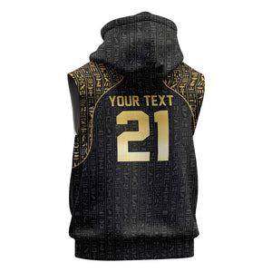 Custom Egypt Pharaohs Sleeveless Zip Hoodie African Football Champions 2025