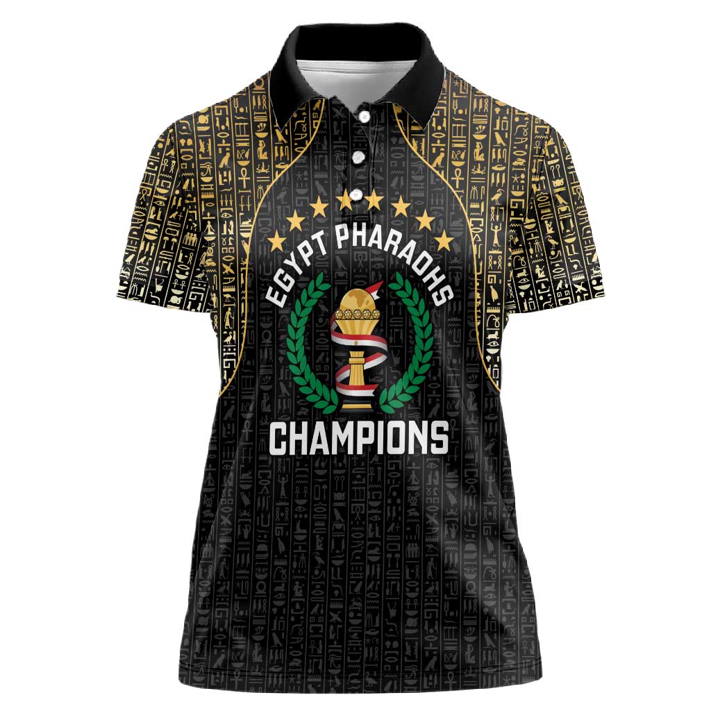 Custom Egypt Pharaohs Women Polo Shirt African Football Champions 2025