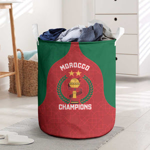 Morocco Atlas Lions Laundry Basket African Football Champions 2025
