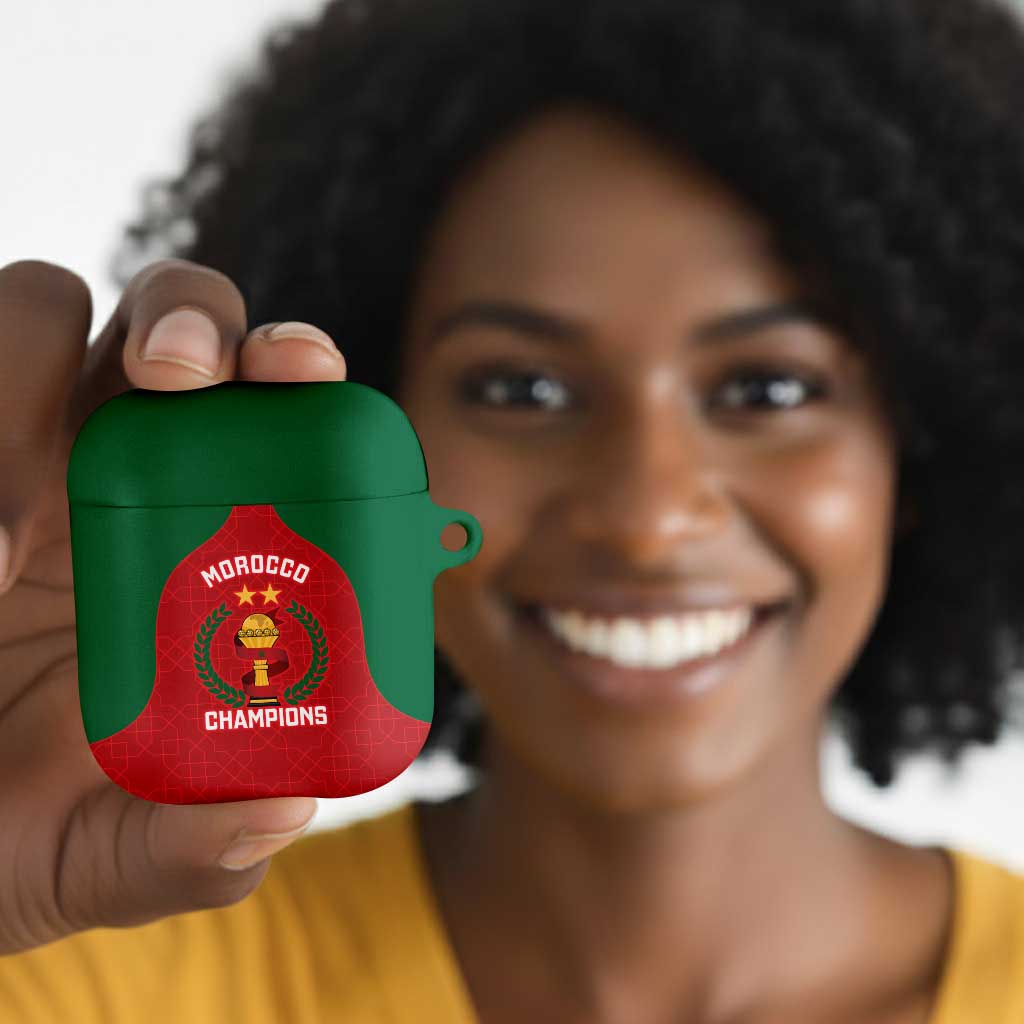 Morocco Atlas Lions AirPods Case African Football Champions 2025