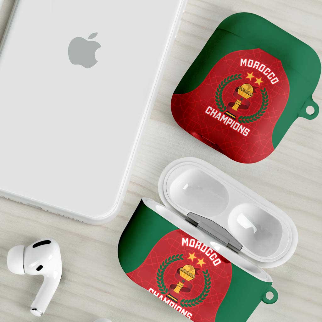 Morocco Atlas Lions AirPods Case African Football Champions 2025