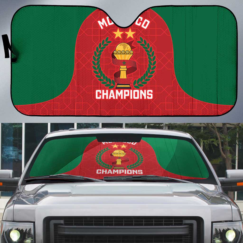 Morocco Atlas Lions Auto Sun Shade African Football Champions 2025