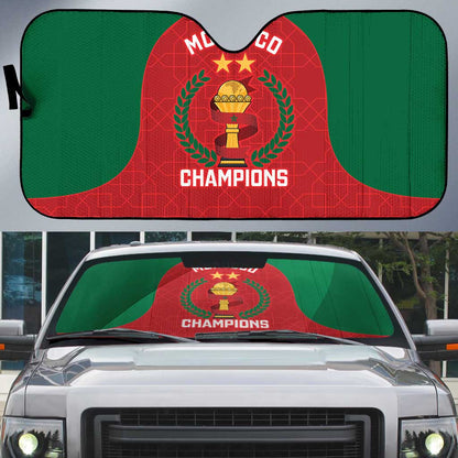 Morocco Atlas Lions Auto Sun Shade African Football Champions 2025