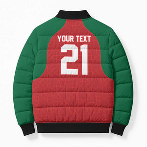 Custom Morocco Atlas Lions Bomber Puffer Jacket African Football Champions 2025