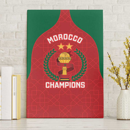 Morocco Atlas Lions Canvas Wall Art African Football Champions 2025