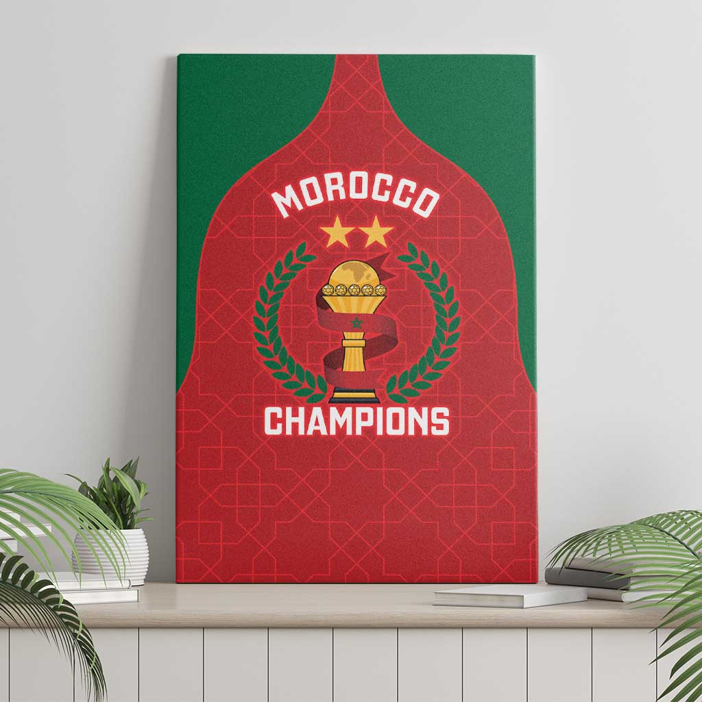 Morocco Atlas Lions Canvas Wall Art African Football Champions 2025