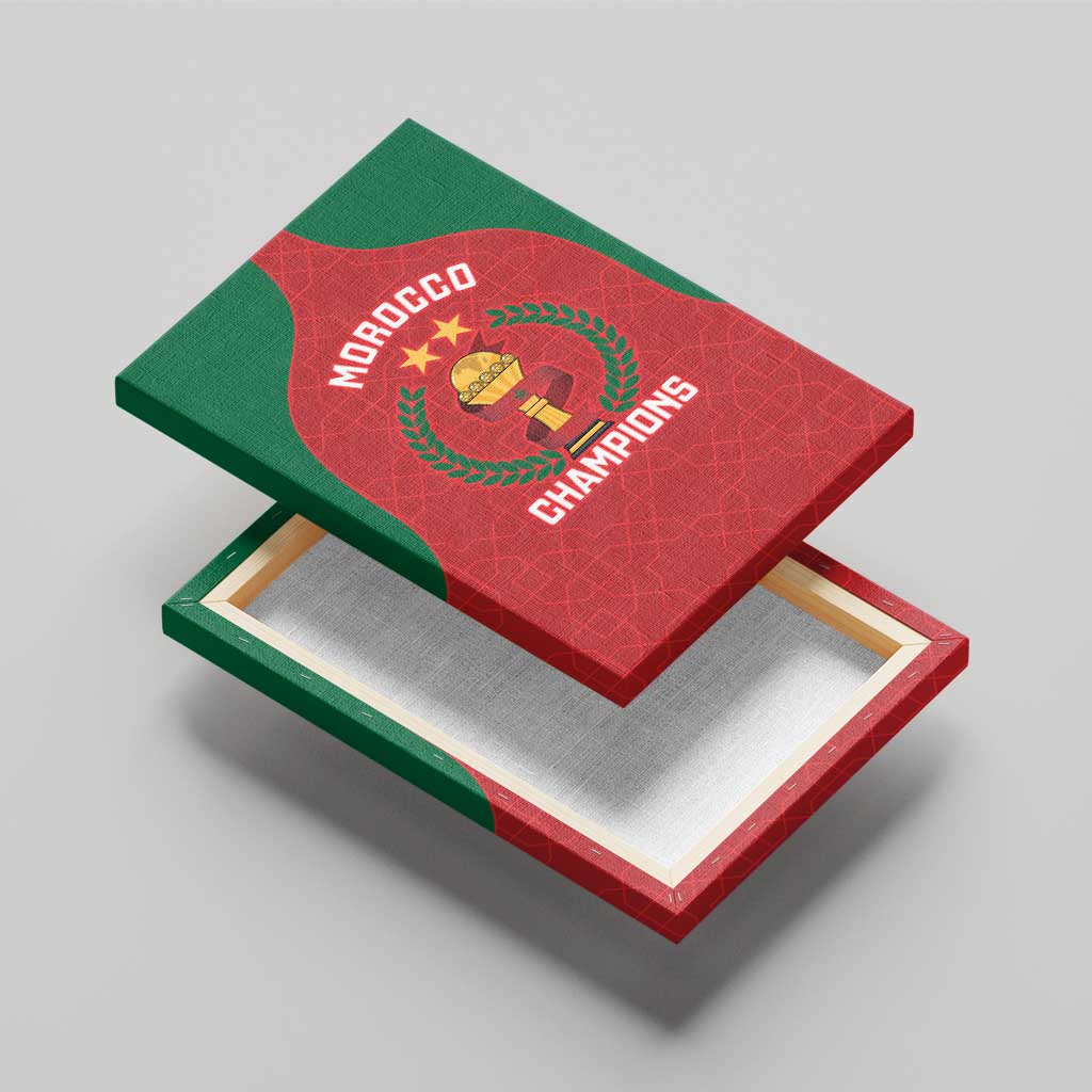 Morocco Atlas Lions Canvas Wall Art African Football Champions 2025