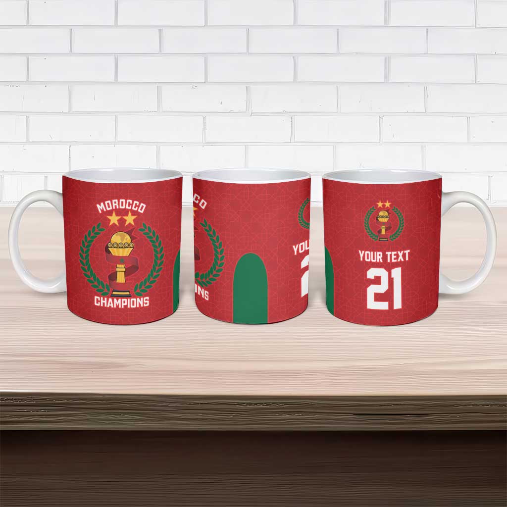 Custom Morocco Atlas Lions Ceramic Mug African Football Champions 2025