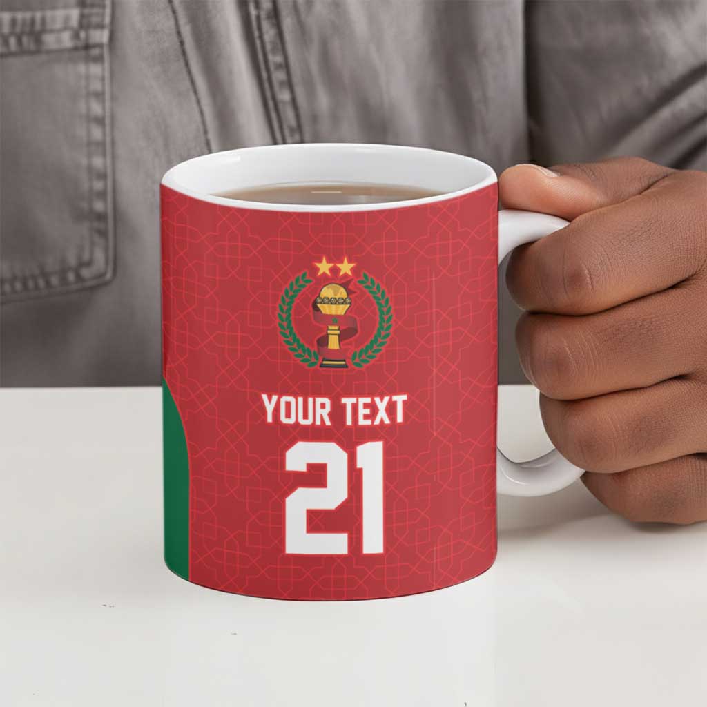 Custom Morocco Atlas Lions Ceramic Mug African Football Champions 2025