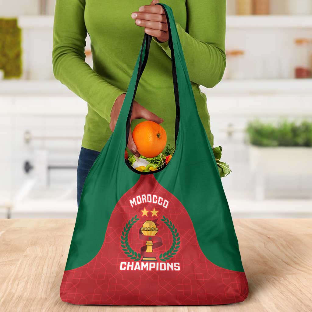 Morocco Atlas Lions Grocery Bag African Football Champions 2025