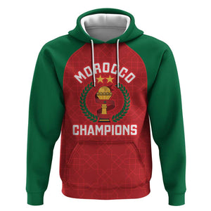 Custom Morocco Atlas Lions Hoodie African Football Champions 2025