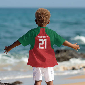 Custom Morocco Atlas Lions Kid Hawaiian Shirt African Football Champions 2025