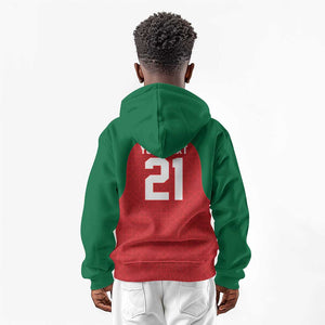 Custom Morocco Atlas Lions Kid Hoodie African Football Champions 2025