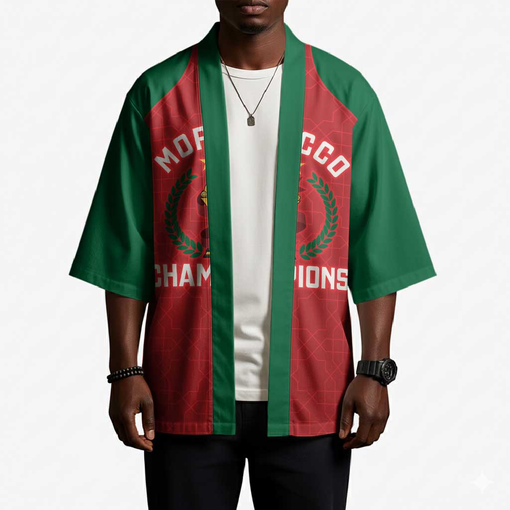 Custom Morocco Atlas Lions Kimono African Football Champions 2025
