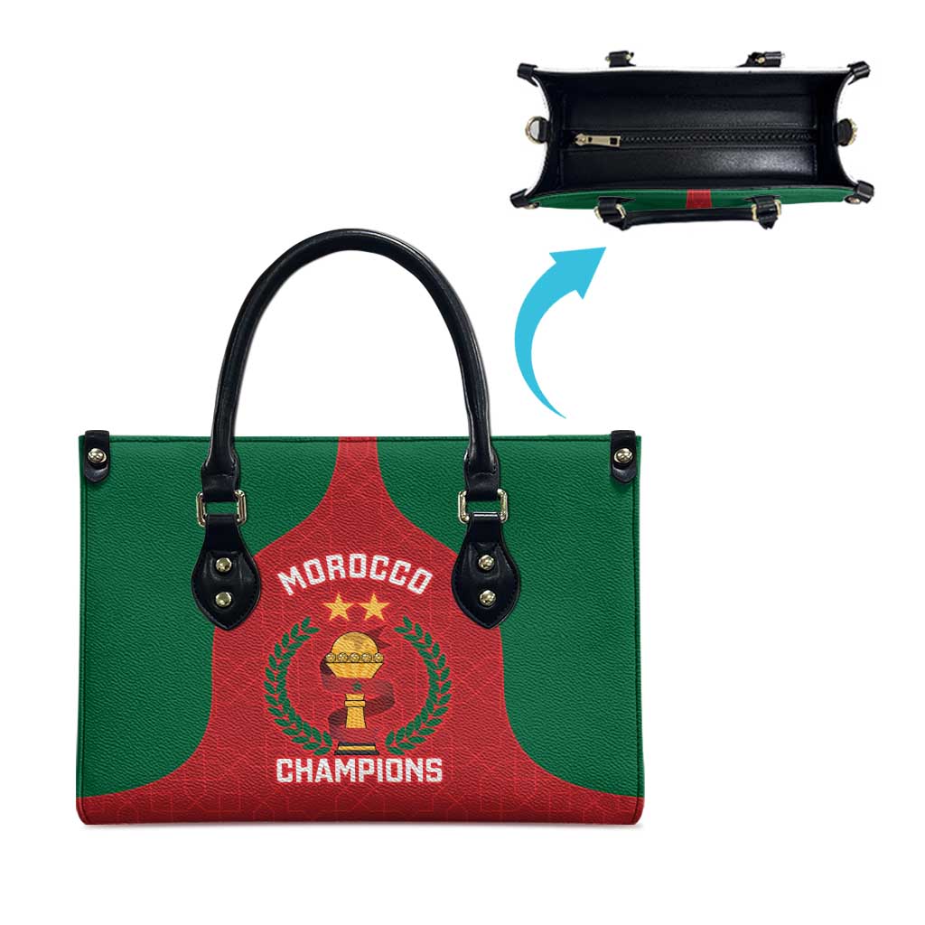 Morocco Atlas Lions Leather Bag African Football Champions 2025