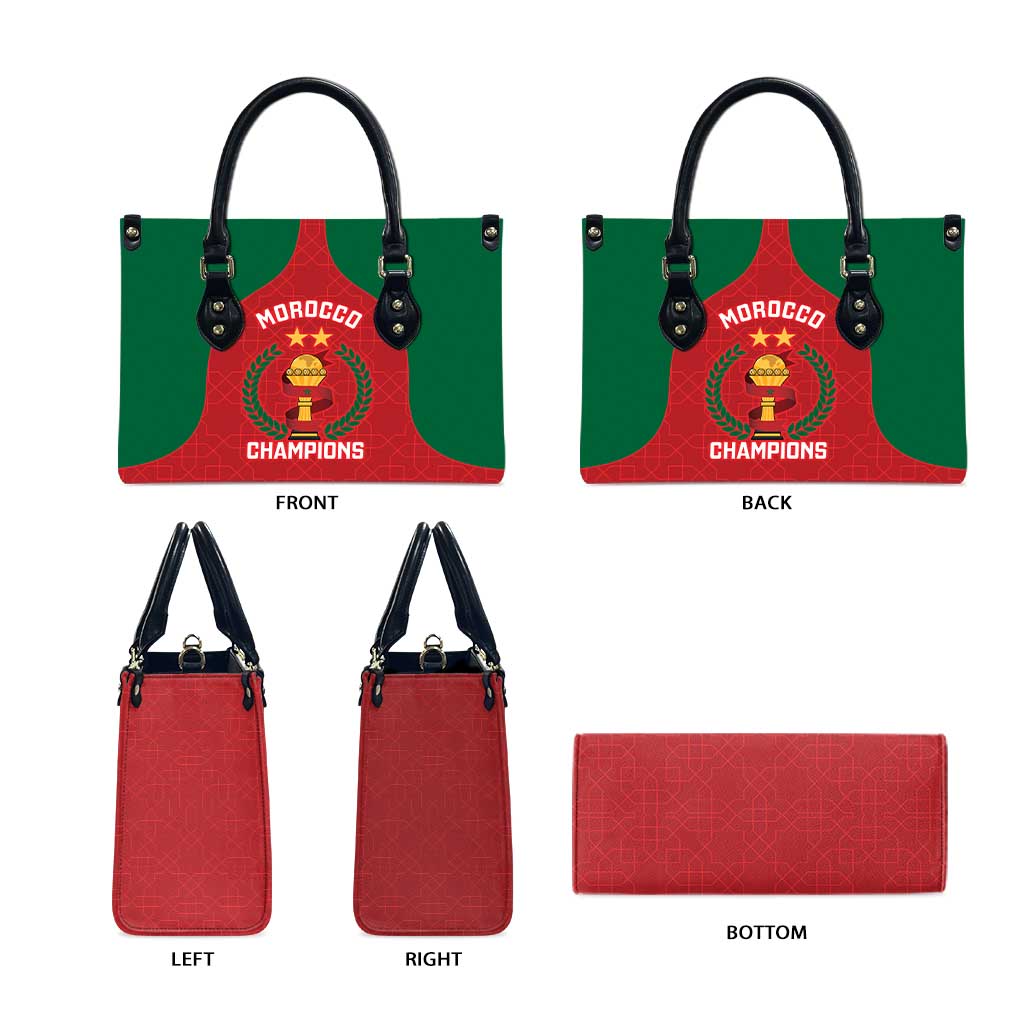 Morocco Atlas Lions Leather Bag African Football Champions 2025