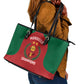 Morocco Atlas Lions Leather Tote Bag African Football Champions 2025