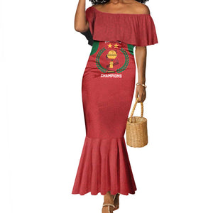 Custom Morocco Atlas Lions Mermaid Dress African Football Champions 2025