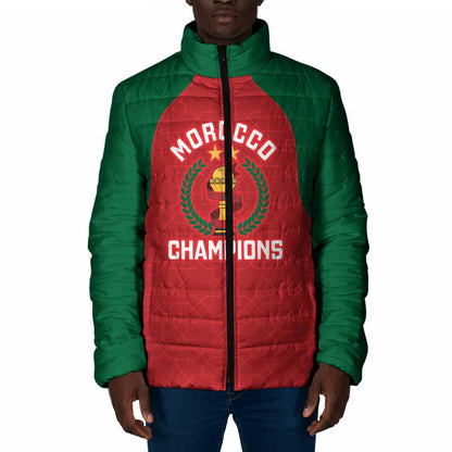 Custom Morocco Atlas Lions Padded Jacket African Football Champions 2025