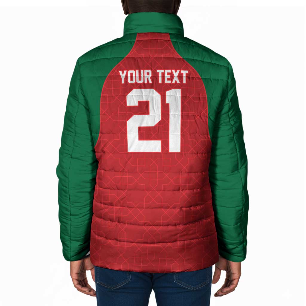 Custom Morocco Atlas Lions Padded Jacket African Football Champions 2025