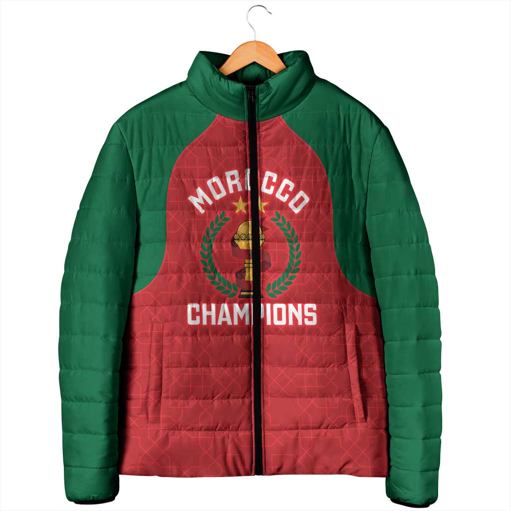 Custom Morocco Atlas Lions Padded Jacket African Football Champions 2025
