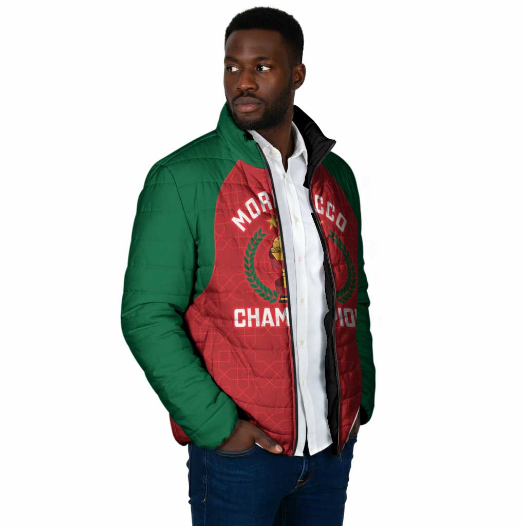 Custom Morocco Atlas Lions Padded Jacket African Football Champions 2025