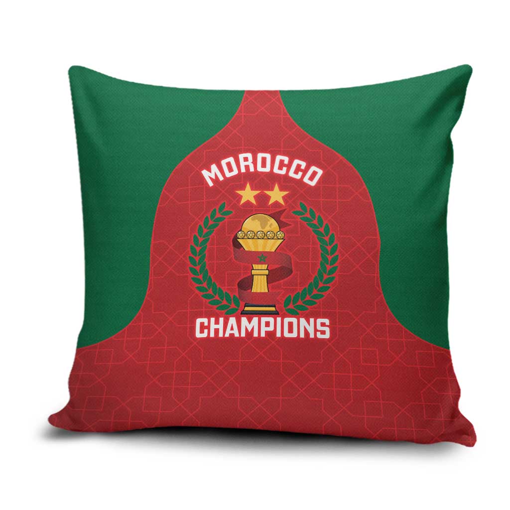 Morocco Atlas Lions Pillow Cover African Football Champions 2025