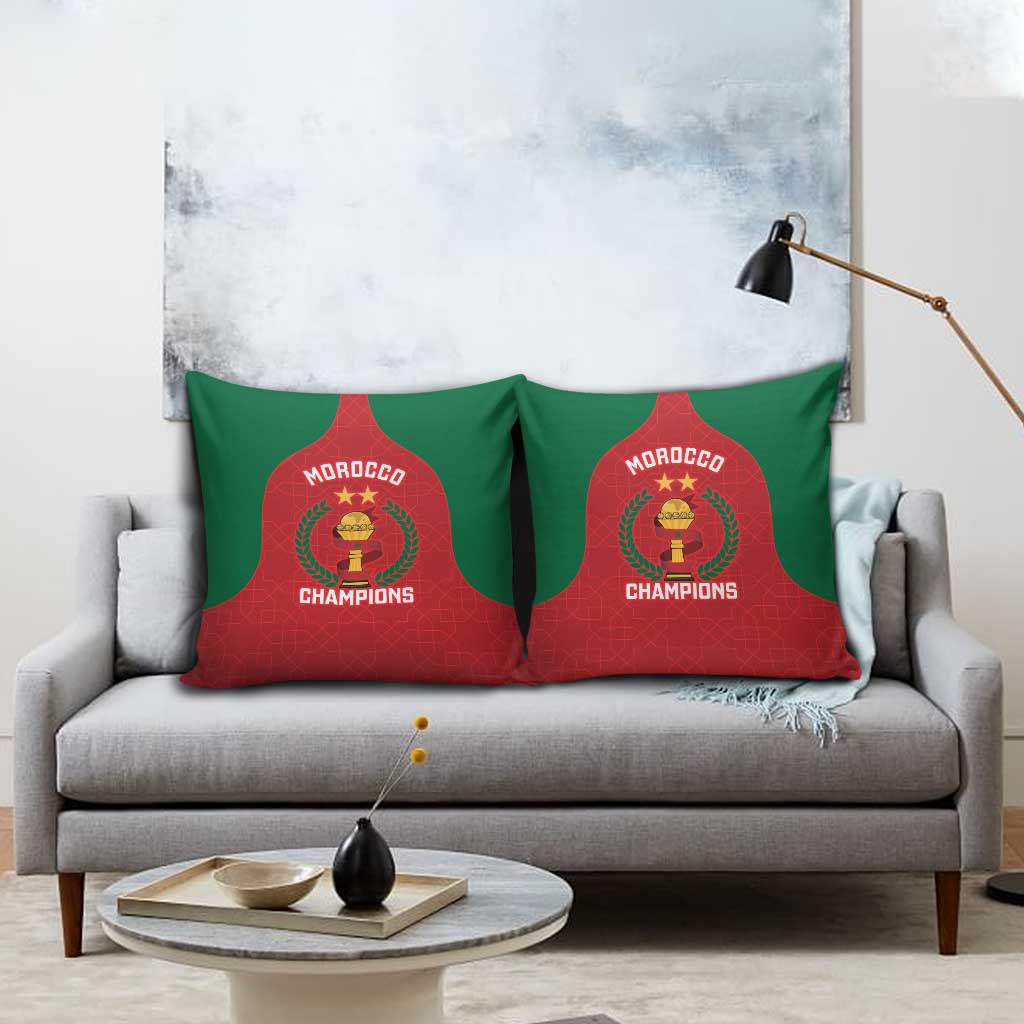 Morocco Atlas Lions Pillow Cover African Football Champions 2025