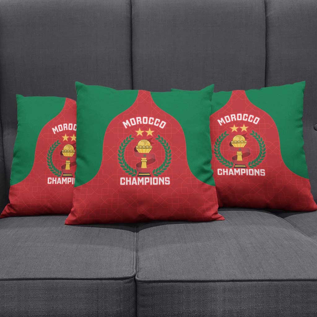 Morocco Atlas Lions Pillow Cover African Football Champions 2025