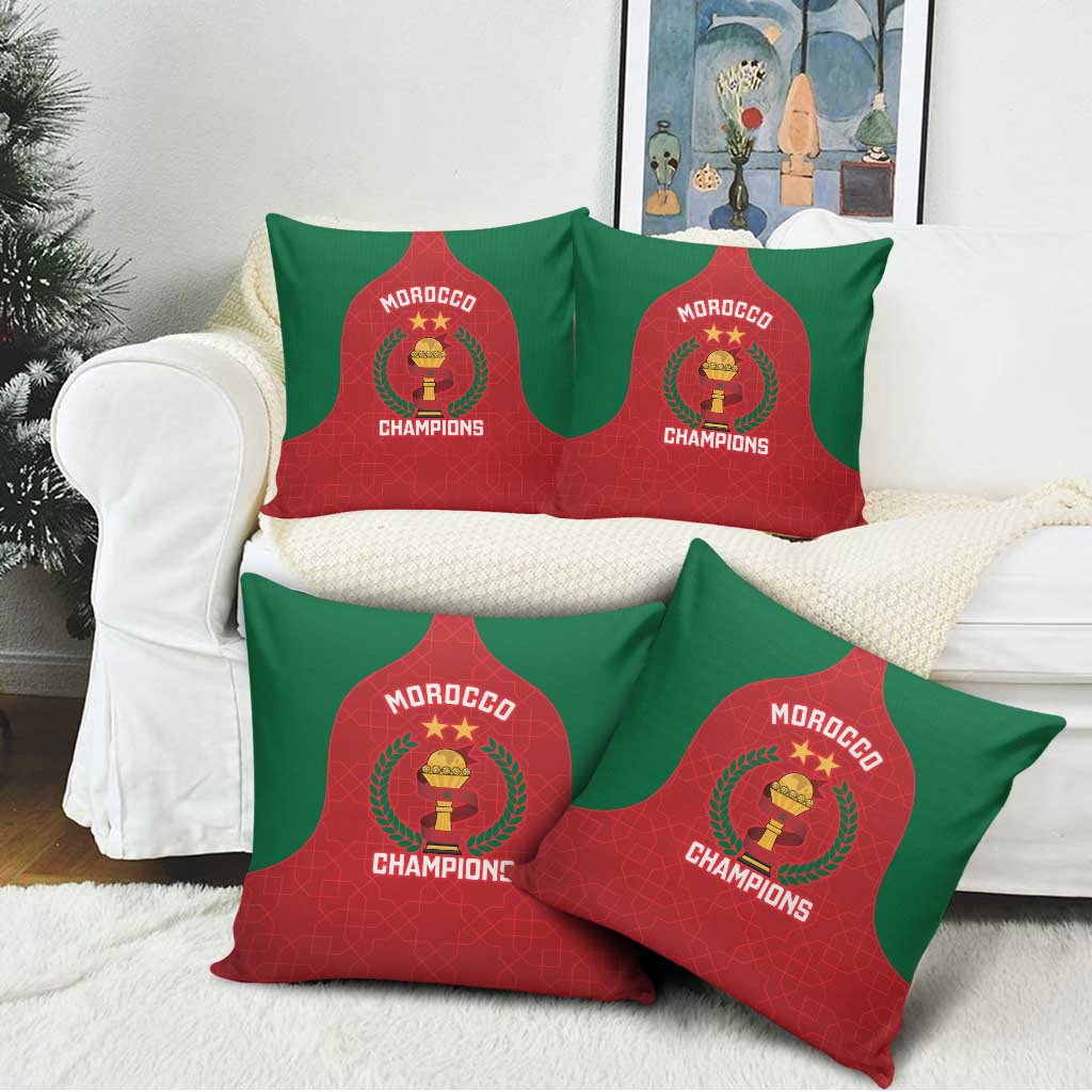 Morocco Atlas Lions Pillow Cover African Football Champions 2025