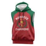 Custom Morocco Atlas Lions Sleeveless Hoodie African Football Champions 2025