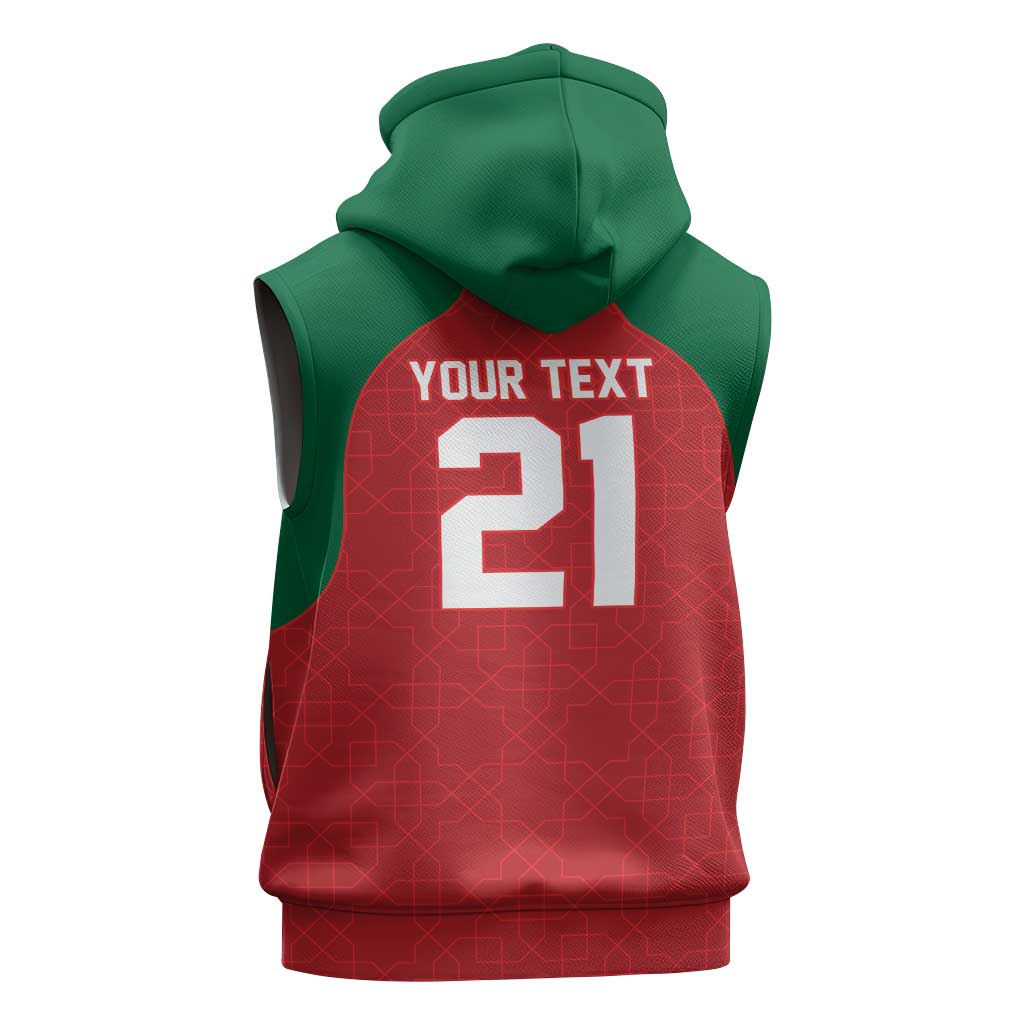 Custom Morocco Atlas Lions Sleeveless Hoodie African Football Champions 2025