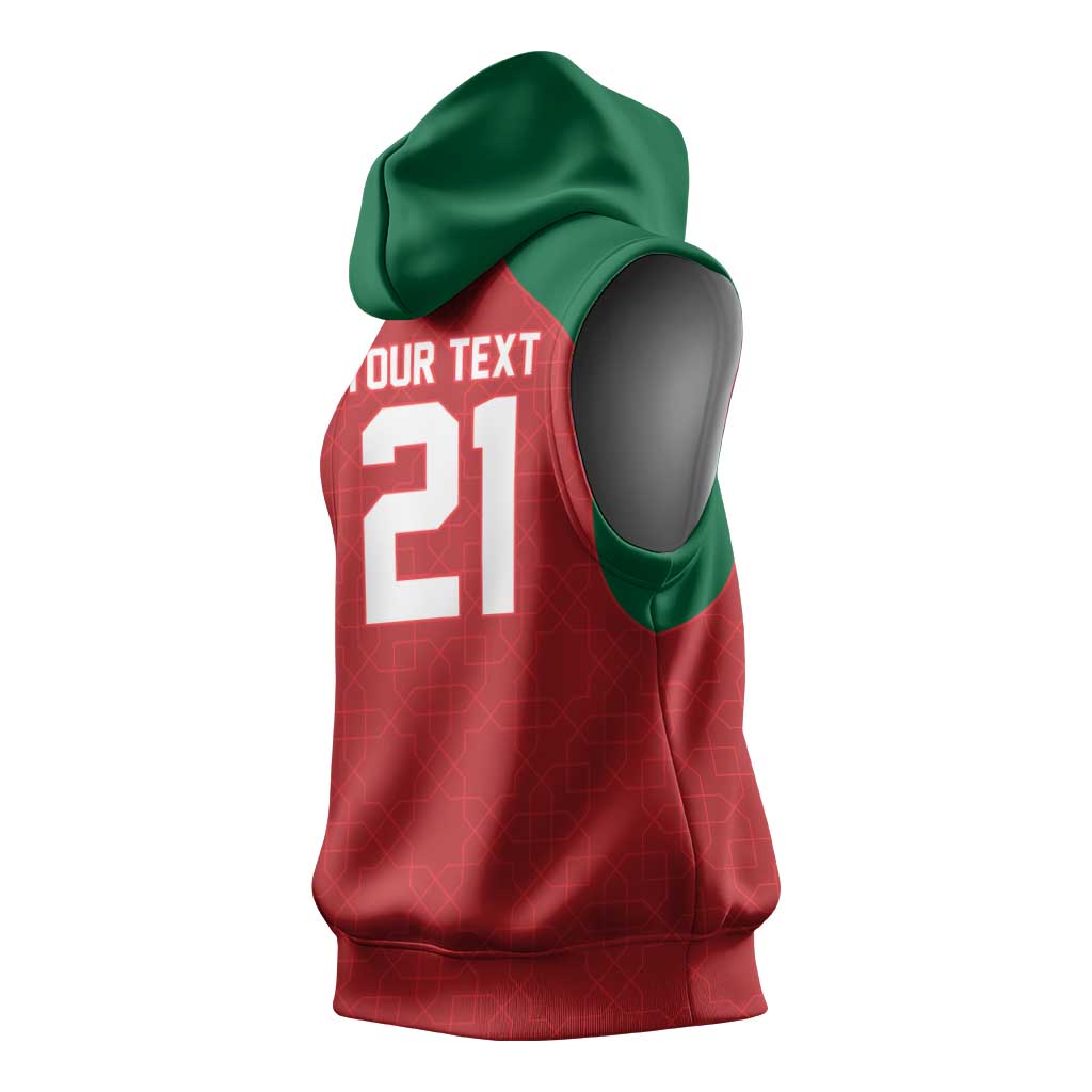 Custom Morocco Atlas Lions Sleeveless Hoodie African Football Champions 2025