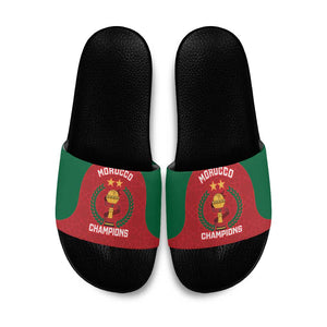 Morocco Atlas Lions Slide Sandals African Football Champions 2025