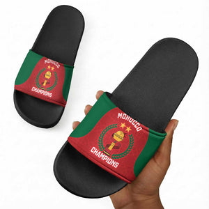 Morocco Atlas Lions Slide Sandals African Football Champions 2025