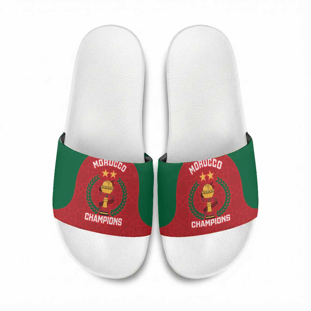 Morocco Atlas Lions Slide Sandals African Football Champions 2025