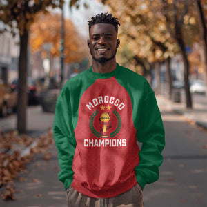 Custom Morocco Atlas Lions Sweatshirt African Football Champions 2025
