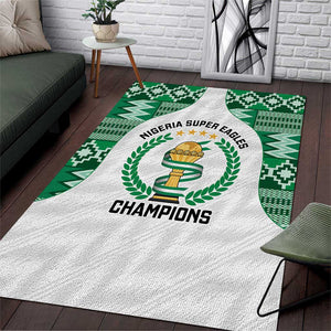 Nigeria Super Eagles Area Rug African Football Champions 2025