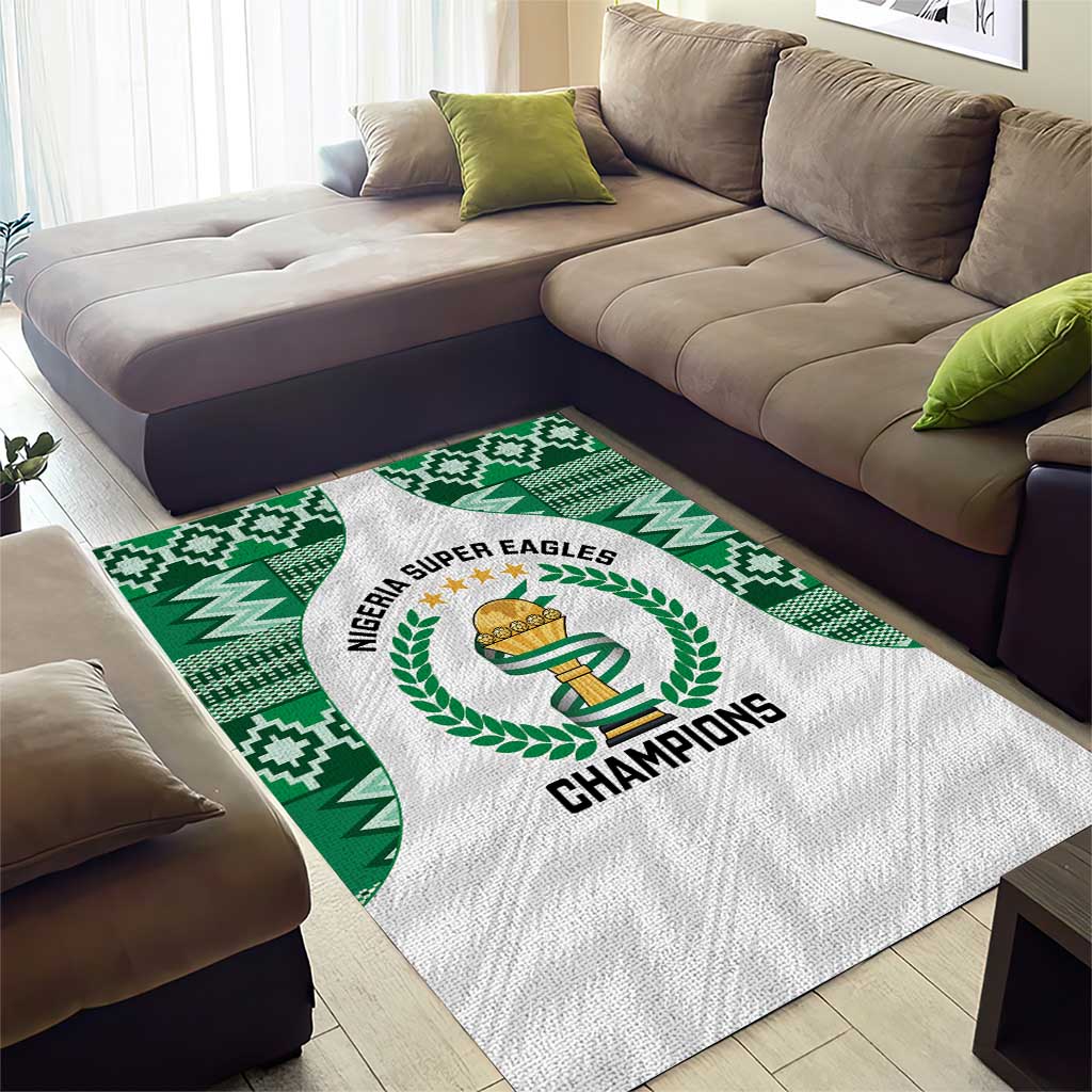 Nigeria Super Eagles Area Rug African Football Champions 2025