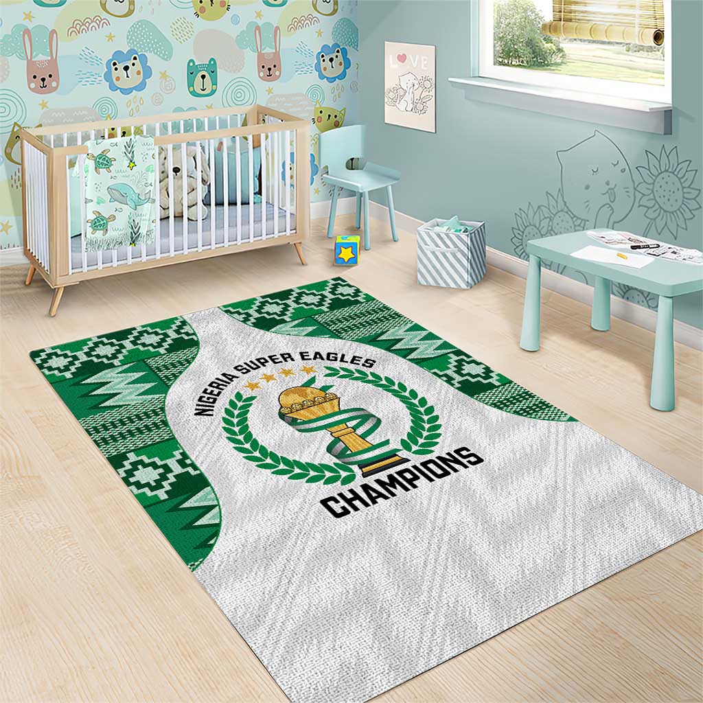 Nigeria Super Eagles Area Rug African Football Champions 2025