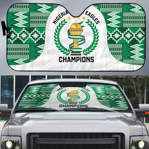 Nigeria Super Eagles Auto Sun Shade African Football Champions 2025