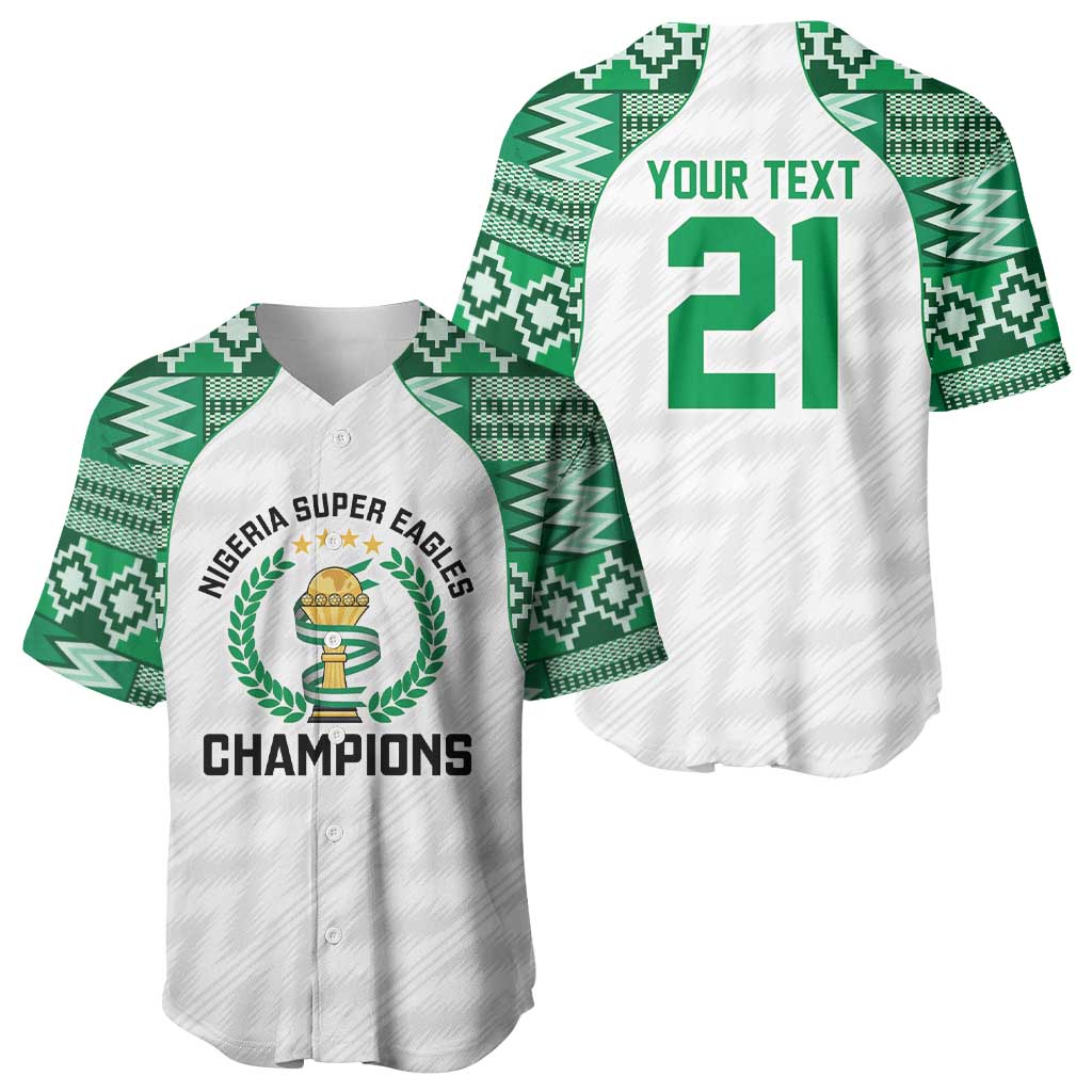 Custom Nigeria Super Eagles Baseball Jersey African Football Champions 2025